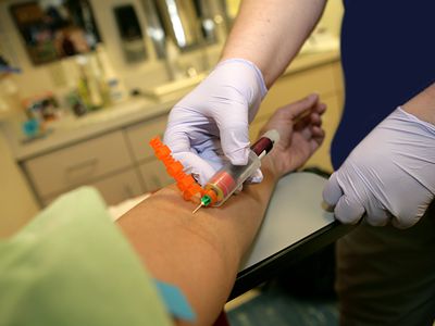 Drawing Blood from a patient