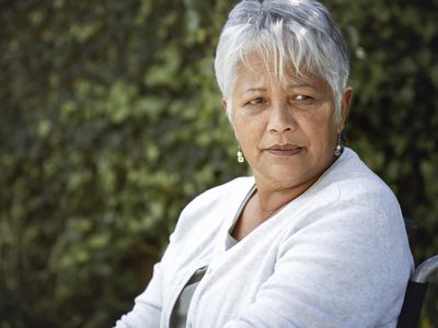 woman with grey hair