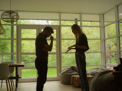 Couple having serious fight at home
