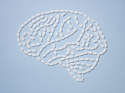 Pills in the shape of a brain