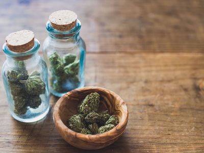 Marijuana in two jars