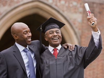 African American man with graduate father