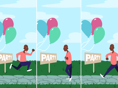 A person on their way to a party. In the first section, the person looks anxious and running away from the party. In the second, they look anxious but a bit more at ease. In the third section, they appear comfortable to go to the party. 